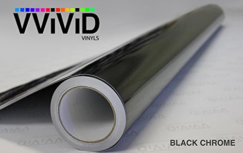 Image of VViViD Black Mirror Chrome Vinyl Wrap Self-Adhesive Film Air-Release Bubble and Air-Free 3MIL (75ft x 5ft)