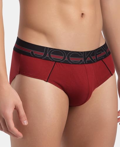 Image of Jockey US14 Men Super Combed Cotton Solid Brief with Ultrasoft Waistband (Colors & Prints May Vary)