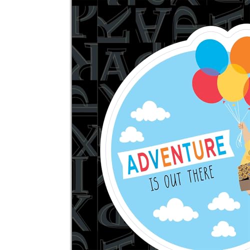 Image of Disney Up Movie Adventure is Out There Adhesive Vinyl Decal - Fun Up Sticker for Car - Great Gift Idea