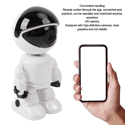 Wireless Security Camera, 1080P Indoor WiFi Robot Camera, Auto Tracking Pan 355° Tilt 45° Home Security Camera with App Control for Baby, Dog Cat, Supported Cloud Storage & TF Card - Image 3