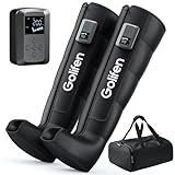 golifen True Wireless Leg Compression Massager, Rechargeable Compression Boots with Multi Modes, Intensities & Timer, Easy-Using & Durable Full Leg Massager for Circulation and Pain Relief, Recovery