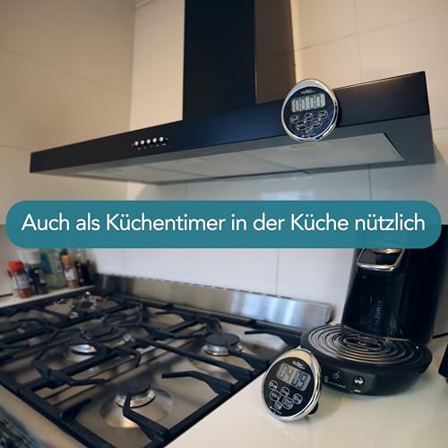 Duschtimer T5 – Digitaler wasserdichter Timer – Duschtimer (Schwarz, Silber)