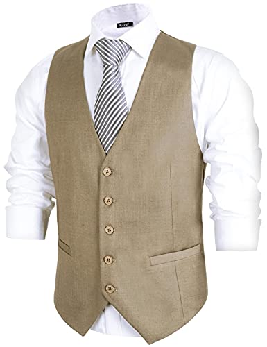 Image of Alizeal Mens Classic Solid Suit Vest Regular Fit Tuxedo Waistcoat | Classic for Wedding Business Daily Wear Wedding
