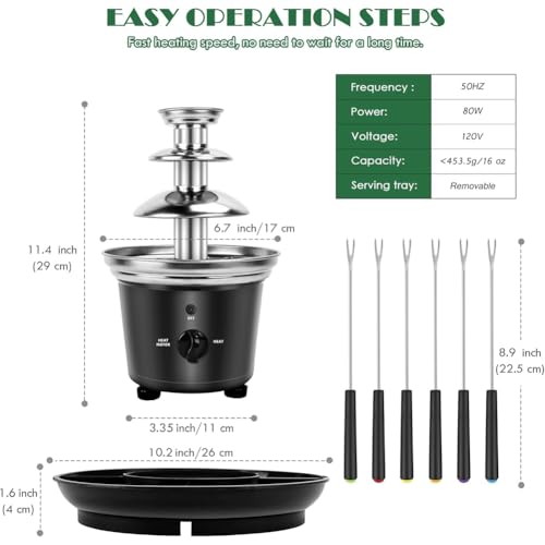 Machine à de chocolat à trois couches électrique mini avec prise EU - 8
