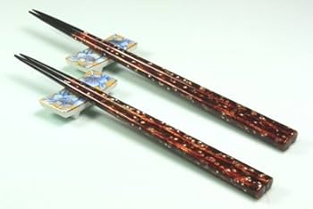 Amazon | ＜伝統工芸螺鈿若狭塗箸＞▽銘匠若狭膳 漆宝夜煌錦