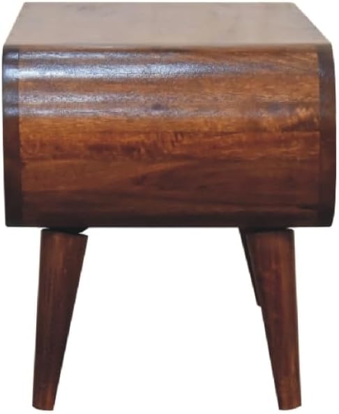Side view of the Amaya Nordic Style Coffee Table, showing its profile and leg attachment.