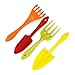 Produktbild 4 tlg Mini Gartenkleingeräte Set Schaufel Rechen Grabegabel Grundausstattung