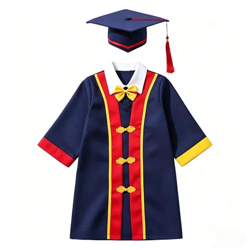 Image of Kindergarten 2025 Graduation Cap and Gown Tassel Sets with Charm 2PCS Graduations Stoles for Kids Grad Party Clothes