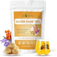 Aromlife Stomach Ease Tea to Help Soothe & Discomfort, Natural Ulcer Tea for Digestive and Gastritis, 20 Teabags, Daily Stomach Nourishing Teas Vegan, Caffeine Free, Sugar Free