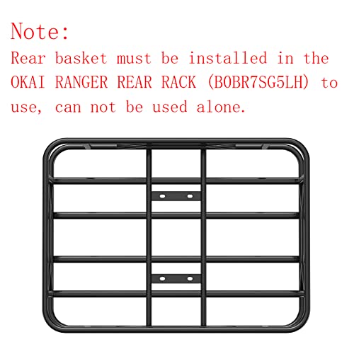Okai Electric Bike Rear Basket Removable Metal Bike Basket With Large Capacity Only Fit For Okai Ranger Eb50 Series #TOP1