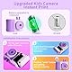 Kinderkamera Sofortbildkamera Kinder mit Druckpapier und SD Karte, 1080P Digitalkamera Videokamera, Kinder Geschenke für Mädchen und Jungen 3-12 Jahre, Camera for Kids Weihnachten Spielzeug (Lila)