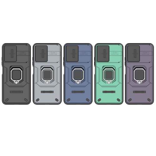 Image of CamShield Pro Case with Slide Camera Protection and 360 Protection Ring Stand Bumper Back Case Cover for Mi Redmi Note 12 5G (Blue)