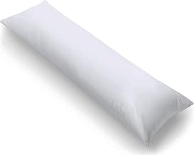 Klub Hotel Linen Full Body Solid Dyed Long Pillow, Luxury & Soft Down Alternative Pillow for Adults, Ideal for Side Sleepers, 100% Polyester 85GSM Microfiber, 45x120 cm, White Color