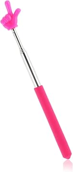 DIVINA VITAE Telescopic Teacher Pointer Extendable Pointer Stick for Classroom Retractable Hand Pointer Finger Pointer Stick Mini Classroom Pointer for Elementary School Kindergarten TeacherPink