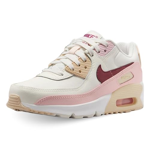 Nike Air Max 90 Big Kids' Shoes (HF6358-006, Phantom/Echo Pink/Sail/Dark Team Red) - Main Image