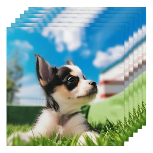 Set de 6 Servilletas de Tela para Perro 50.5 x 50.5 cm miniatura 1