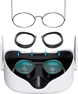 KIWI design Lens Protector Accessories Compatible with Quest 2/Quest 1/Rift S, Glasses Spacer Anti Scratch Ring Prevent Myopia Glasses from Scratching (Black)