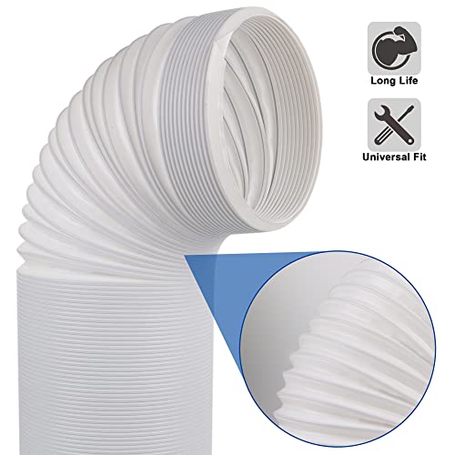 Cllayees Air Conditioner Hose Portable Exhaust Vent, 5.9" Diameter 80" Length Anti-Clockwise Thread, Expandable Ac Universal Hose Compatible With Most Portable Air Conditioners #TOP4