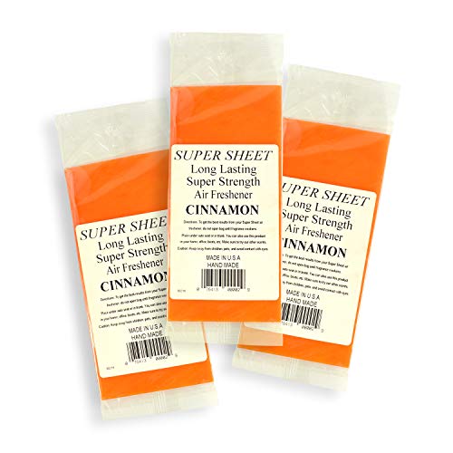 Image of Jenray Super Sheet Small (7.5 inchx3.75 inch) Under Seat Car Air Freshener, 3-Pack (Cinnamon)