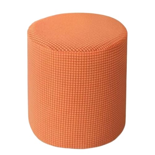 Funda El�stica Para Puff Redondo Y Cuadrado - Funda Otomana De Jacquard Lavable Y Extra�ble - Cubierta Protectora Suave Con Base Antideslizante Para Reposapi�s, Taburete O Sof� O,40x40cm
