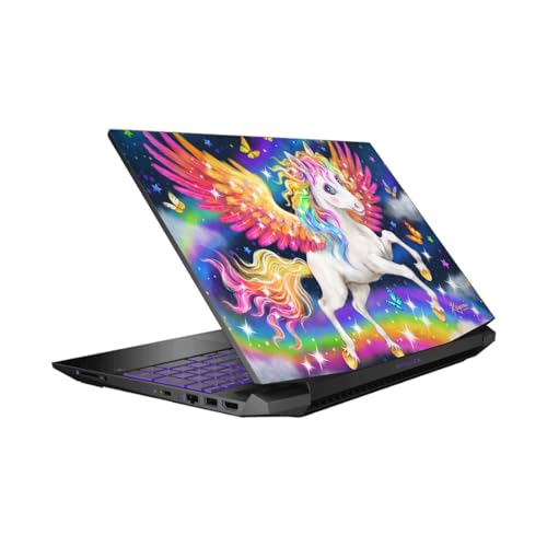 Skin vinyle HP Pavilion 15.6 Kayomi Harai autocollant protection Pégase Arc-en-Ciel