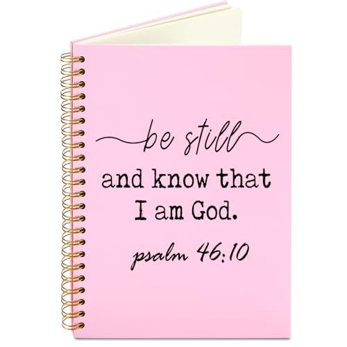 FOKCBOCM Bible Verse Notebook, Inspirational Psalm 46:10 Notebook, Christian Scripture Journal, Faith-Based Devotional Planner, Religious Encouragement Gifts for Women & Men Spiral Notebooks-DFB39