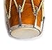 Dholak Percussion Musical Instrument, Mango Wood, Nut Bolt Model with Rope, 18 Inch Height, Goat Skin, Tuning Key and Cover Included