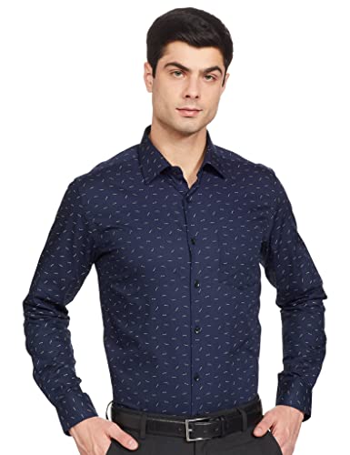 Image of Diverse Men's Cotton Printed Full Sleeve Regular Formal Shirt