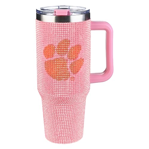 Image of The Memory Company Officially Licensed NCAA - Clemson University 40oz Pink Bling Game Day Tumbler