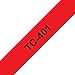 Produktbild Brother TC401 Schriftbandkassette 7,7m 12mm schwarz/rot für P-touch 8e 500 II 2000/3000/5000