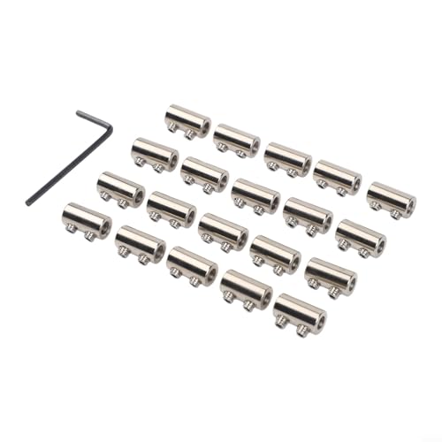Lot de 20 clips de câble métallique pour des connexions de câbles solides et sécurisées dans le gréement extérieur et diverses applications