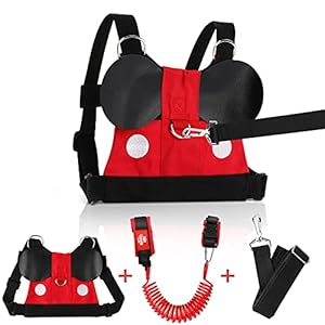Toddlers Leash for Walking + Anti Lost Wrist Link Safety Wrist 4 in 1 for Toddlers, Child, Babies & Kids, Safety Harness…