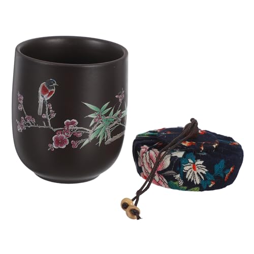 IWOWHERO 密封陶瓷茶葉保存容器 レトロ調 フードキャニスター 多機能キャンディ入れ コーヒー豆スパイス収納用 製食品ストレージジャー