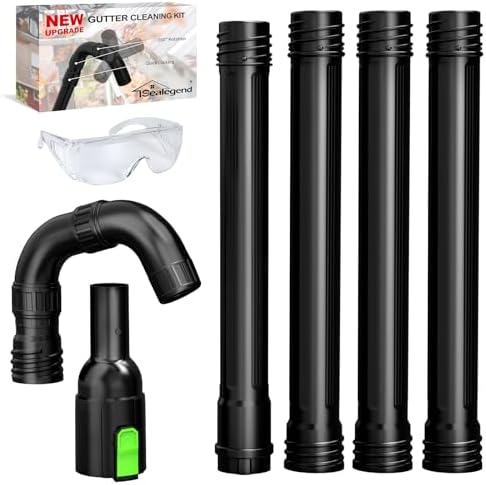 Sealegend Gutter Cleaning Attachment Kit Compatible with EGO 530CFM, 580CFM, 575CFM, 650CFM, 615CFM, LBX6000 Leaf Blowers 360° Rotation Nozzle, Extends Up to 8.3FT from The Ground