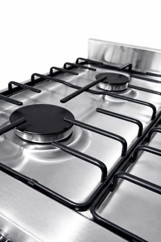 Gasline SHGE6060INX Standherd 60 cm Edelstahl mit Elektrobackofen, 4-flammigem Gaskochfeld, Grill und Drehspieß, elektrischer Zündung, Thermosicherung, für Erdgas und Flüssiggas geeignet – Bild 3