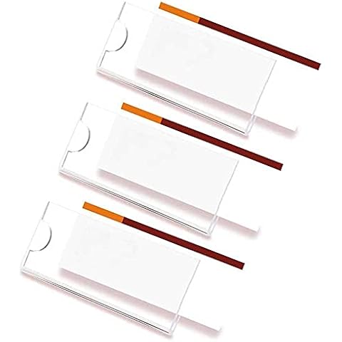 10 Pcs Clear Acrylic Name Tag Badge Holder Insert Type Blank Badge Card Holder with Pins for DIY Craft Supplies, 2.75 x 1.18 Inch Cover