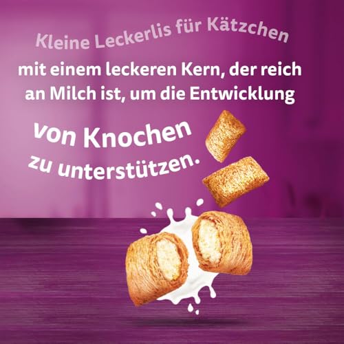 WHISKAS Milch-Kätzchen Katzensnacks 2-12 Monate 6 x 50g – Spezielle Snacks für Kätzchen mit Milchgeschmack