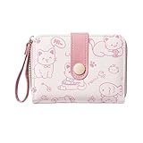 Cartera Pequeña para Mujer, Cartera Corta, Carteras Pequeña con Bolsillo para Monedas y Función Antirrobo Rfid, Carteras de Piel Sintética con Ranura para Múltiples Tarjetas y Gran Capacidad, Rosa