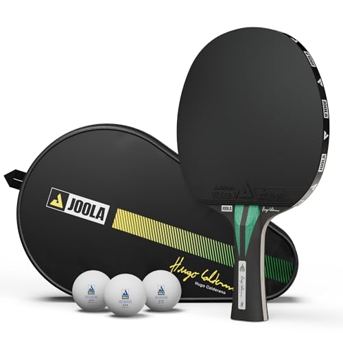 JOOLA Hugo Calderano Carbon Pro Table Tennis Racket Set – Includes Competition-Level Racket with ITTF-Approved Micron Rubbers and Carbon Fiber Blade, 3-Star Tournament Balls & Protective Carry Case - image 1