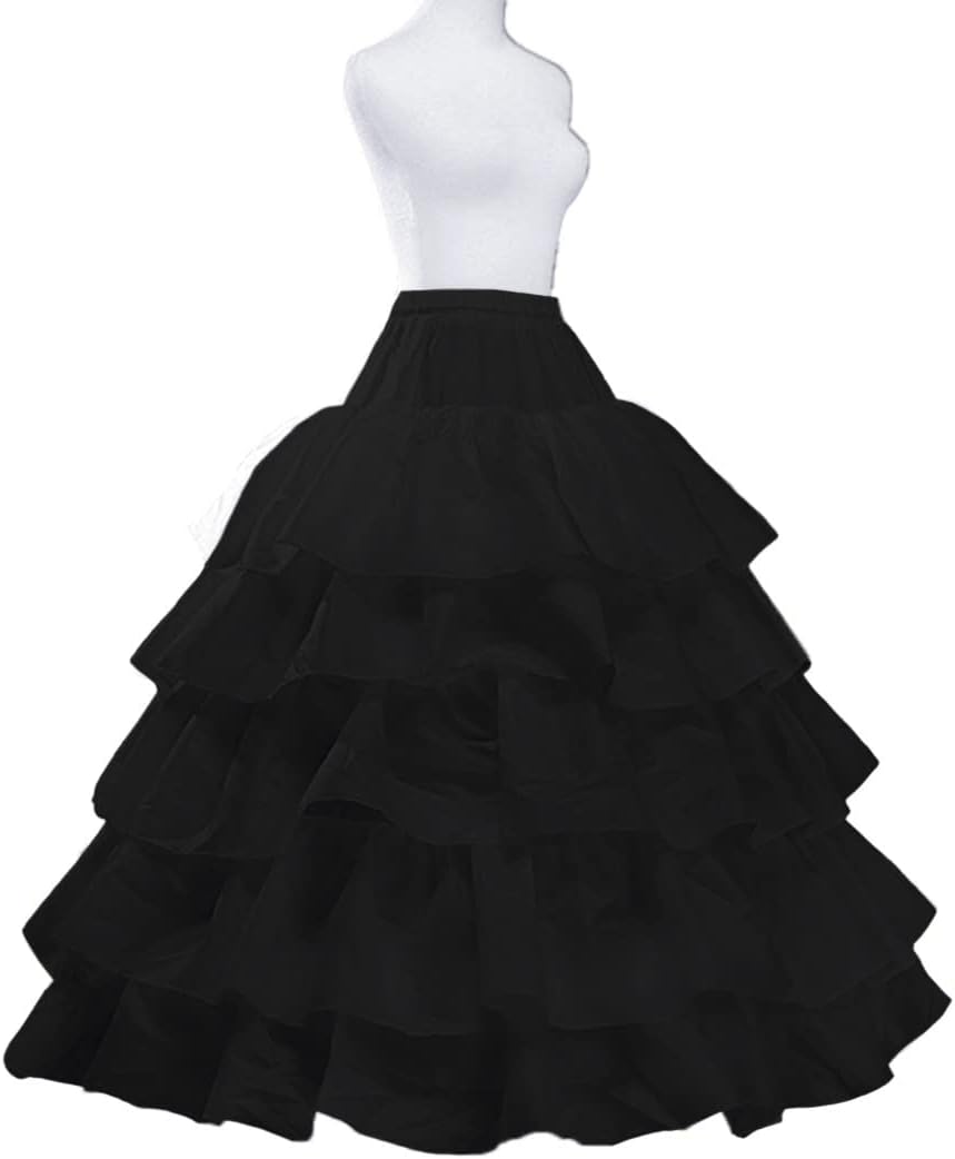 Petticoats for Women Crinoline Underskirt Slips, 5 Ruffles Wedding Underskirt for Women - Image 4