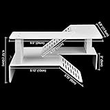 WEAVERBIRD Turtle Basking Platform, Turtle Tank Platform Aquarium Animal Sink Wharf, Double Decker Reptile Habitat, Climbing Shelf Turtle Tank Dock Floating Decor, Floating Turtle Dock, White - Image 2