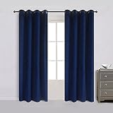 Cherry Home Set of 2 Velvet Flannel Room Darkening Blackout Curtains Panels Drapes Grommet 52 Wide b