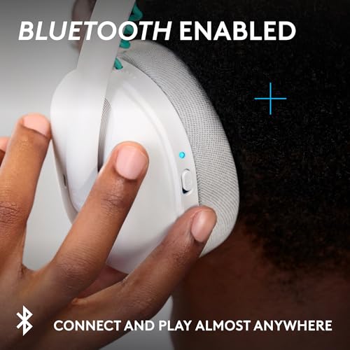 Image of Logitech G325 Lightspeed Wireless Bluetooth Gaming Headset, All-Day Comfort, Built-in Mic with Noise Reduction, 24-Bit Audio, 24+ Hr Battery Life, for PC, PlayStation, Switch, Mobile - White