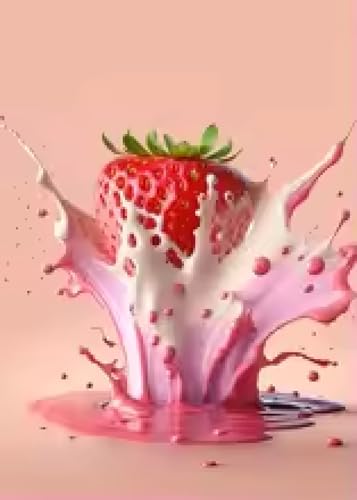 Peinture murale fraise XINBAO 80x120cm pour raviver un grand mur blanc - 2