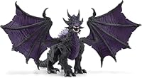 SCHLEICH ELDRADOR Creatures 70152 Schattendrache - Sehr Realistischer Dunkler Schattendrache mit Beweglichen Flügeln - Sehr Robuste Figuren Actionfiguren für Jungen und Mädchen ab 7