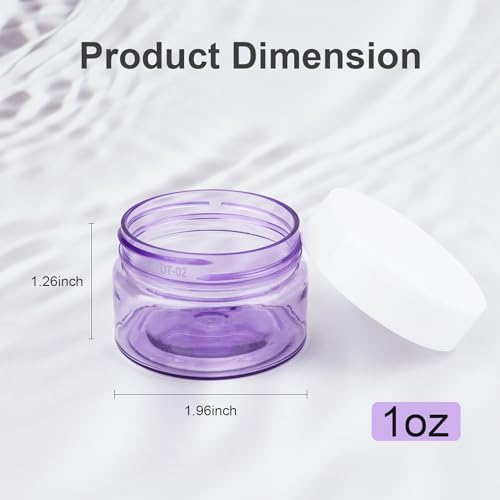 Cosywell Travel Jars Containers Cream Jars for Toiletries TSA Approved 1oz 4 Pack Refillable Cosmetic Containers Leak-proof Plastic Travel Size Containers with Lid for Makeup Cosmetics (4color)2