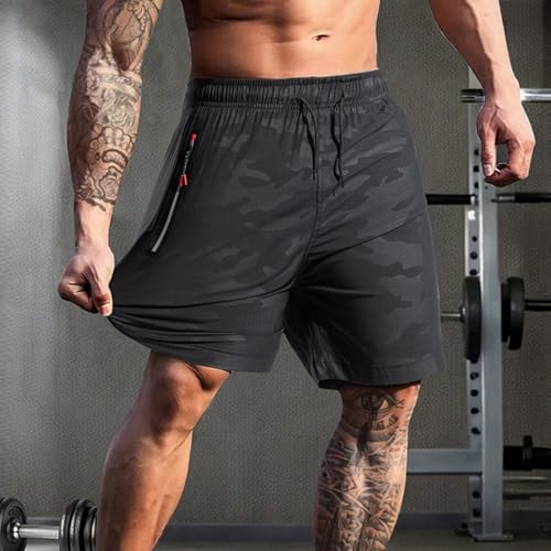 Ymosrh Mens Casual Training Shorts Lightweight Athletic Hiking Running Workout Gym Active Shorts with Pockets, M-3XL3