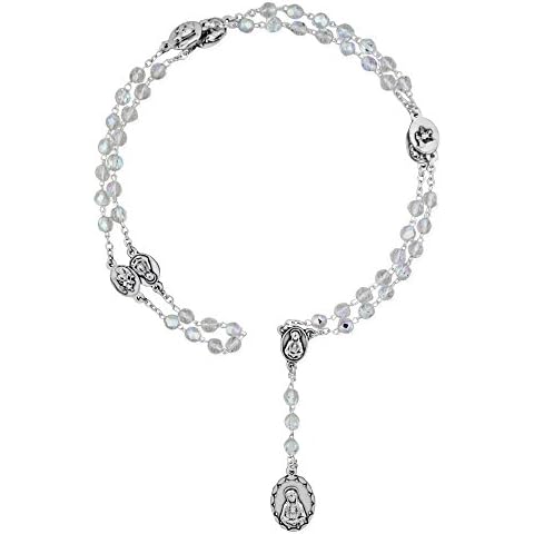 Traditional Catholic Seven Sorrows Rosary (Clear Crystal) Cover
