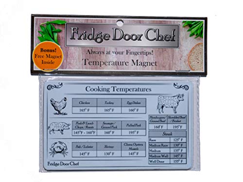 Imán decorativo con tabla de temperaturas internas 3x5 pulg miniatura 2