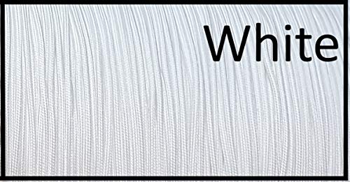 Asia Buy 2.2mm White Blinds Shade Lift Pull Cord String- White & Ivory (50 ft, White)
